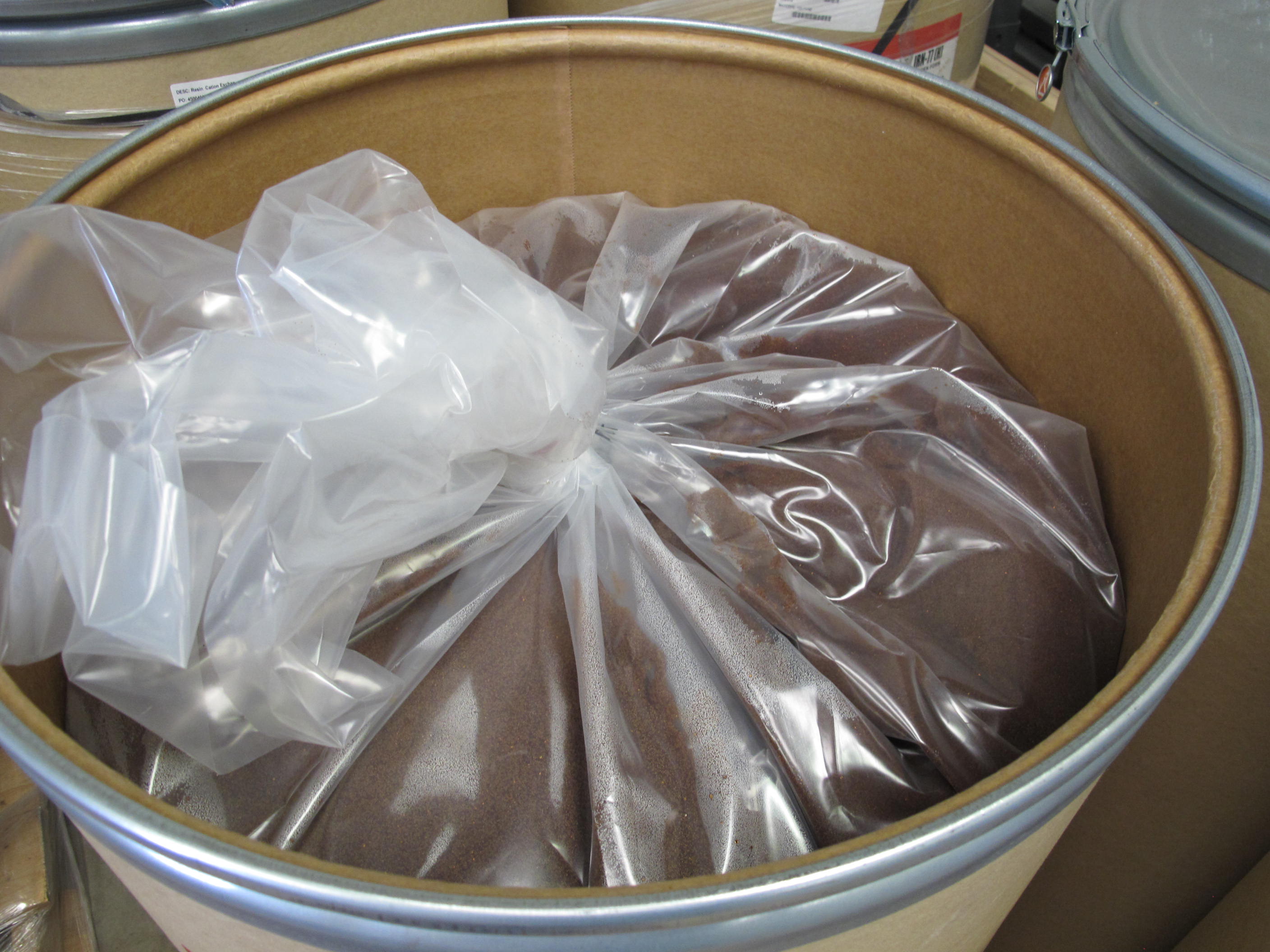 LOT RESIN, CATION EXCHANGE TYPE, 7 CF CONTAINER, HYDROGEN (NUCLEAR GRADE) FORM, GEL STRUCTURE, STRONG ACID KIND (W-44) LOADING & HANDLING FEE $15-